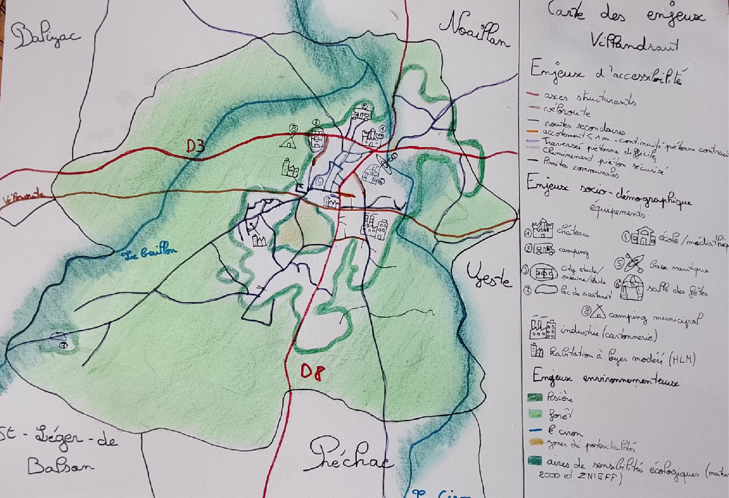 Carte de synthèse des enjeux